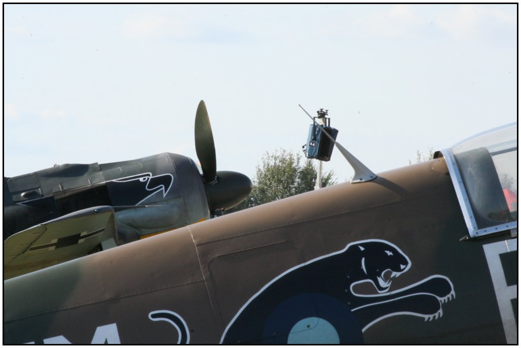 Spitfire und Focke Wulf Nahaufnahmen